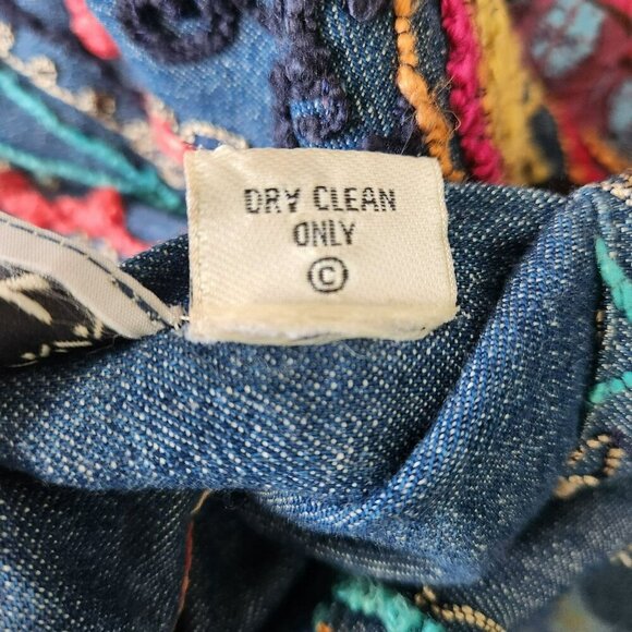 Flashback Art to Wear REVERSIBLE Colorful Floral Festival Jacket Boho Patchwork - Picture 9 of 16